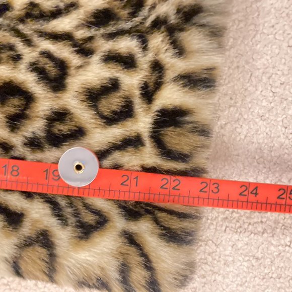 Vintage Faux Fur Animal Print Short Length Coat UK Size 16 - Picture 6 of 15
